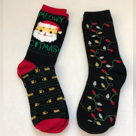 NWOT - Unisex Novelty Christmas Socks - 2 pairs - Picture 3 of 4